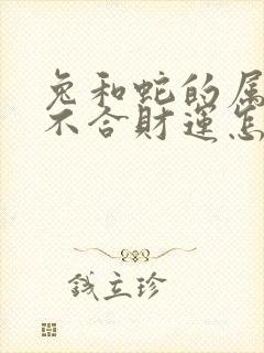 兔和蛇的属相合不合财运怎么样