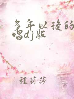多年以后的我原唱dj版