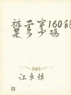 裤子穿160的是多少码