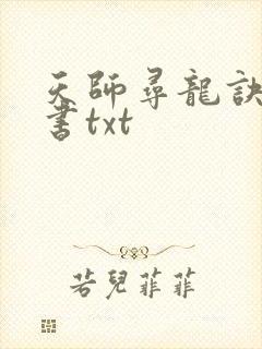 天师寻龙诀电子书txt