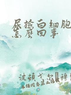 尿检白细胞高是怎么回事