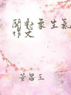 哄对象生气的小作文