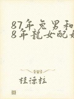 87年兔男和88年龙女配婚姻好不好