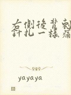 右侧后背刺痛像针扎一样痛几秒