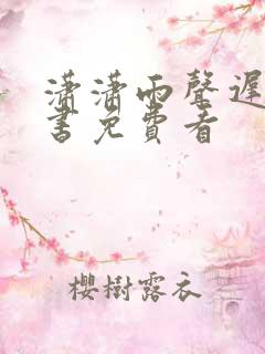 潇潇雨声迟电子书免费看