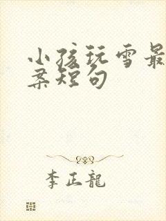 小孩玩雪最火文案短句