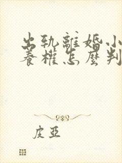 出轨离婚小孩抚养权怎么判