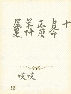 属羊正月十三女是什么命