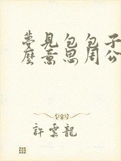 梦见包包子是什么意思周公解梦