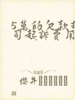 5万的欠款打官司起诉费用