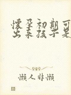 怀孕初期可以查出来孩子是谁的吗