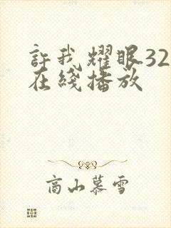 许我耀眼32集在线播放