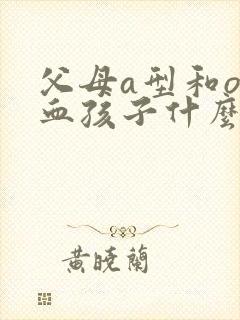 父母a型和o型血孩子什么血型