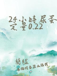 24小时尿蛋白定量0.22