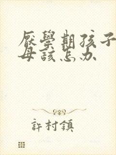 厌学期孩子骂父母该怎办