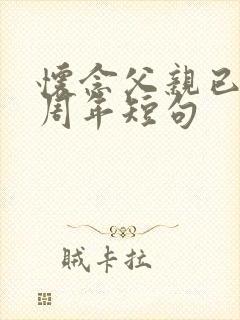 怀念父亲已故三周年短句