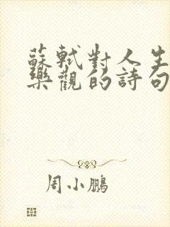 苏轼对人生豁达乐观的诗句