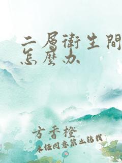 二层卫生间漏水怎么办