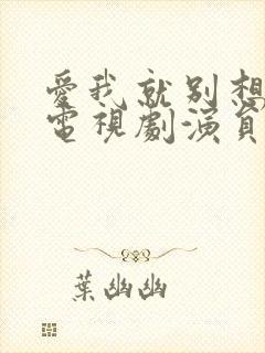 爱我就别想太多电视剧演员表