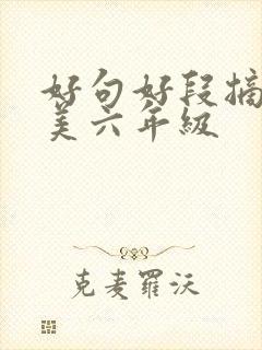 好句好段摘抄优美六年级