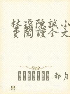 林瑶陈诚小说免费阅读全文最新章节