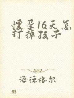 怀孕16天怎么打掉孩子