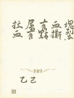 拉屎有血块和鲜血有点撕裂的痛感