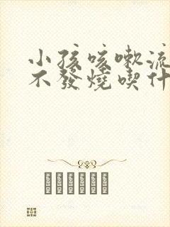 小孩咳嗽流鼻涕不发烧吃什么药效果好