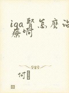 iga肾怎么治疗啊