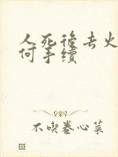 人死后去火化办何手续