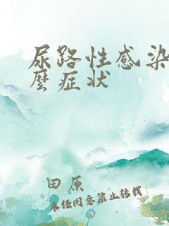 尿路性感染是什么症状