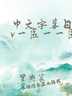 中文字幕日韩av一区一一区