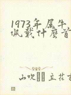 1973年属牛佩戴什么首饰旺财