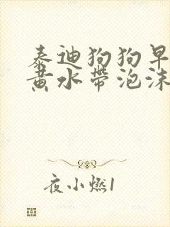 泰迪狗狗早上吐黄水带泡沫