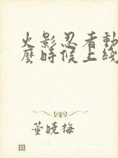 火影忍者动漫什么时候上线的