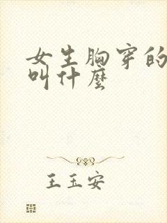 女生胸穿的衣服叫什么