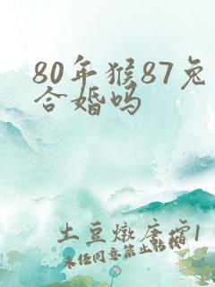 80年猴87兔合婚吗