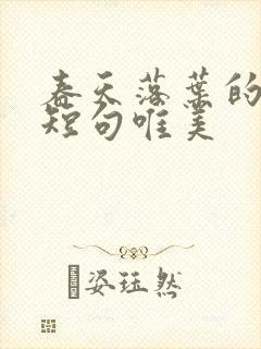 春天落叶的句子短句唯美