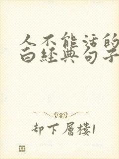 人不能活的太明白经典句子