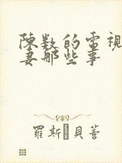 陈数的电视剧夫妻那些事