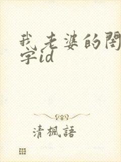 我老婆的闺蜜双字id