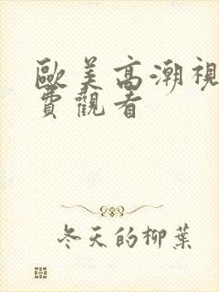 欧美高潮视频免费观看