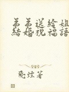 弟弟送给姐姐的结婚祝福语