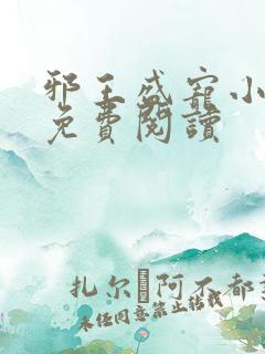 邪王盛宠小毒妃免费阅读