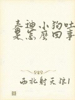 泰迪小狗吐黄沫是怎么回事