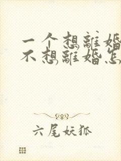 一个想离婚一个不想离婚怎么办