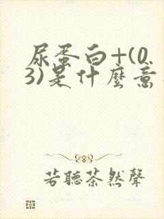 尿蛋白+(0.3)是什么意思