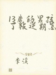 13岁的男孩到了叛逆期怎麽教