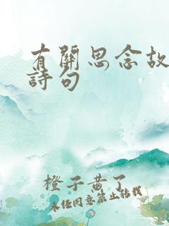 有关思念故乡的诗句