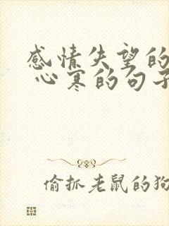 感情失望的句子 心寒的句子